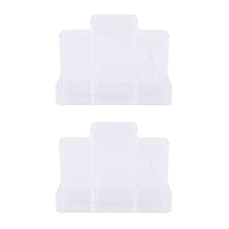 Kenney Mfg Bathroom Countertop Hair Care Center Organizer, Set of 2, Clear KN68071P2REM